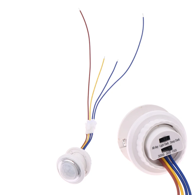 DC5V 12V 24V RIR Motion Sensor Switch Adjust Infrared Switch Body Movements Activated Detector Time Delay Illumination For Home