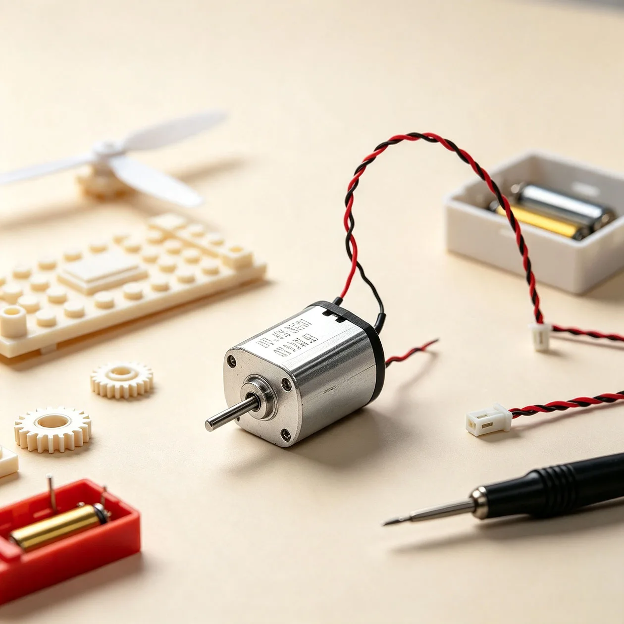 BambuLab CyberBrick 3D Printed Model Standard Parts 030 Micro DC Motor with SH1.0 (2 Pieces) LA024 for DIY Educational Toys