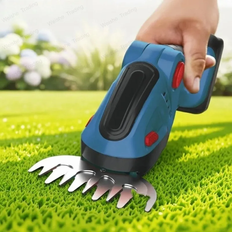 

Cordless Lawn Trimmer 24V 2-in-1 Handheld Mower and Pruning Shears for Garden Shrubs Tools Electric Garden Trimmer