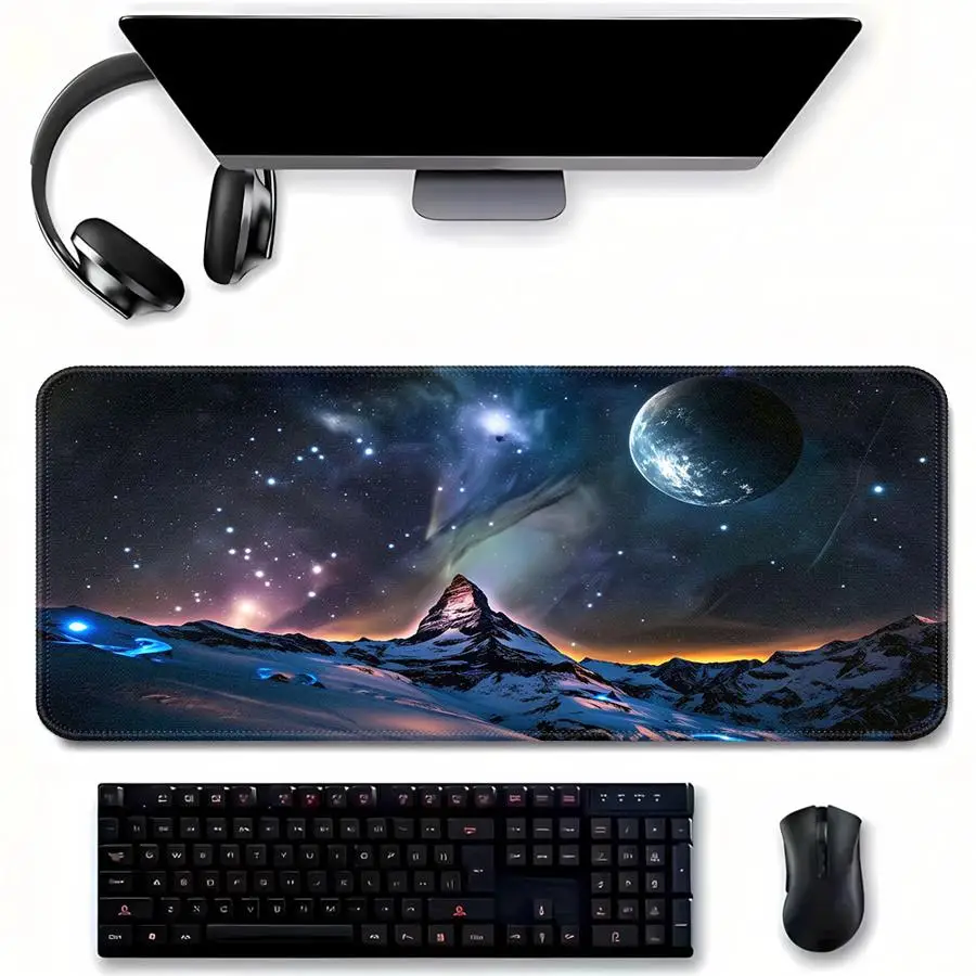 

overlock Mouse Pad Game Console Pad Desk accessories Computer Laptop Pad Keyboard Mouse Pad office Pad Moon Star Mountain