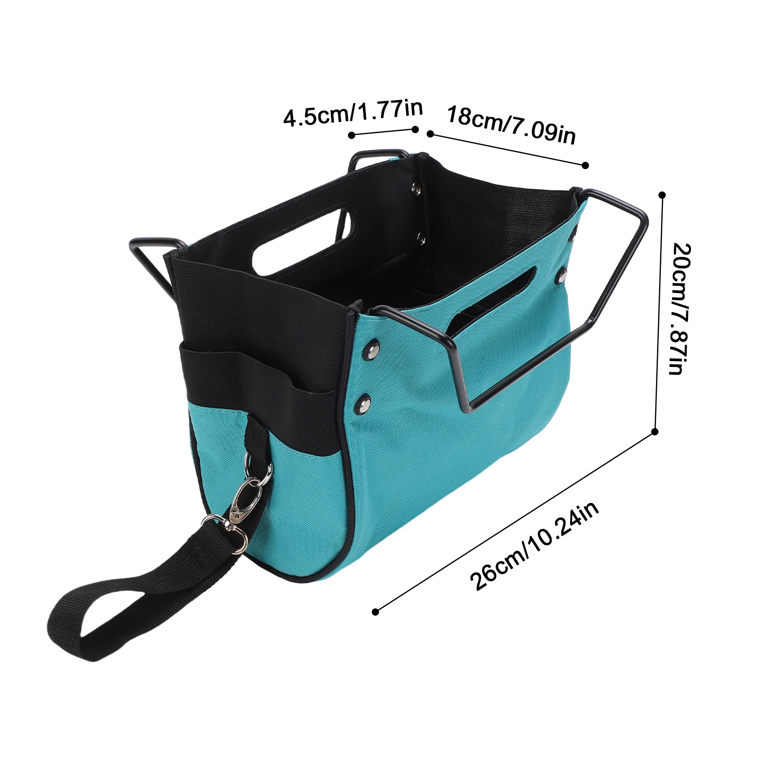 600D Oxford Fabric Tool Organizer Bag Ladder Tool Pouch with Multiple Pockets Quick-Release Buckle for Easy Access to RepairTool