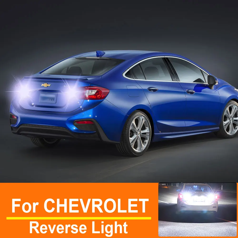 2 uds lámpara de marcha atrás LED W16W T15 921 para Chevrolet Cruze Alero Impala Trax 2009 2010 2011 2015 2016 2018 bombillas de luz de respaldo Canbus