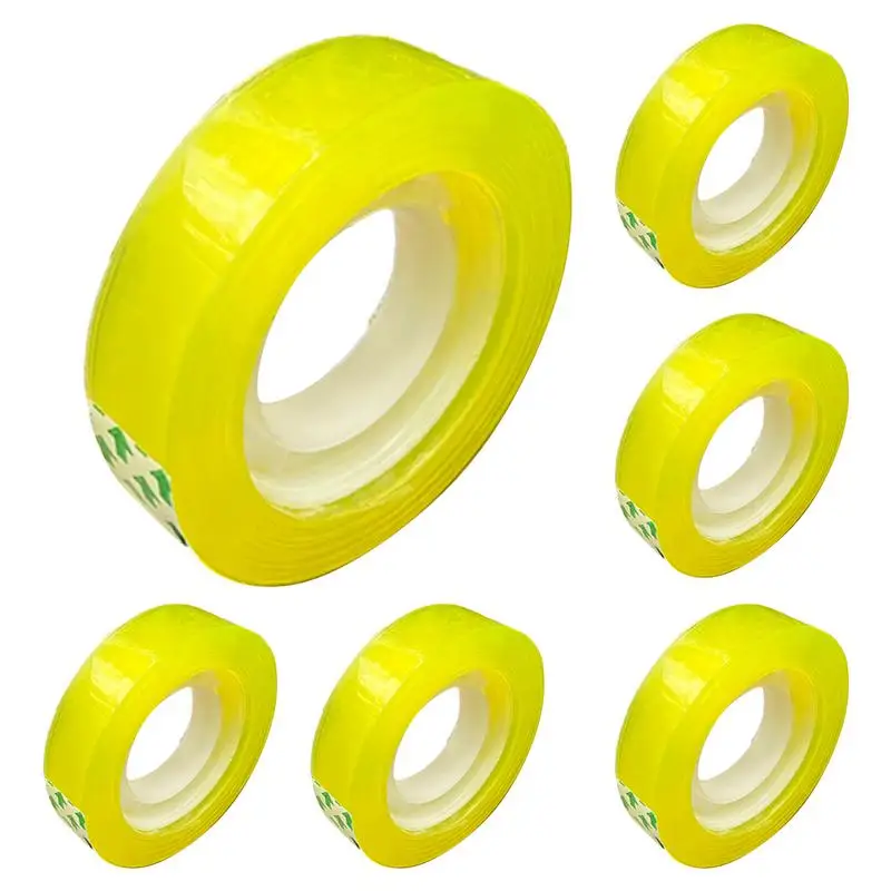 All-Purpose Transparent Glossy Tape Clear Tape Strong Stickiness 6 Rolls Release Smoothly Transparent Tape Stationery Tape For