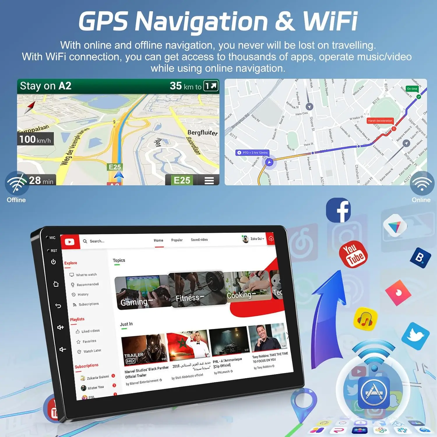 2 + 64gb para toyota corolla levin 2014-2017 rádio do carro 10.1 'tela sensível ao toque android auto estéreo do carro com carplay sem fio, dsp, wifi,