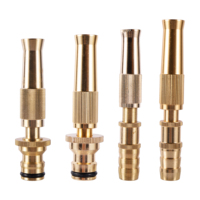 16mm Brass/Aluminum Alloy High Pressure Adjustable Direct Spray Water Car Wash Gun Nozzle Sprinkler for Watering Plants Cleaning