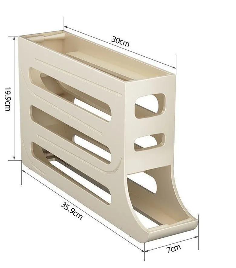 Refrigerator Automatic Egg Tra Semi-Automatic 30 Pli-4 Pli-Sliding Egg Hanplate Trat Fridge Egg storage box 4-step egg storage box 4-step refrigerator storage box