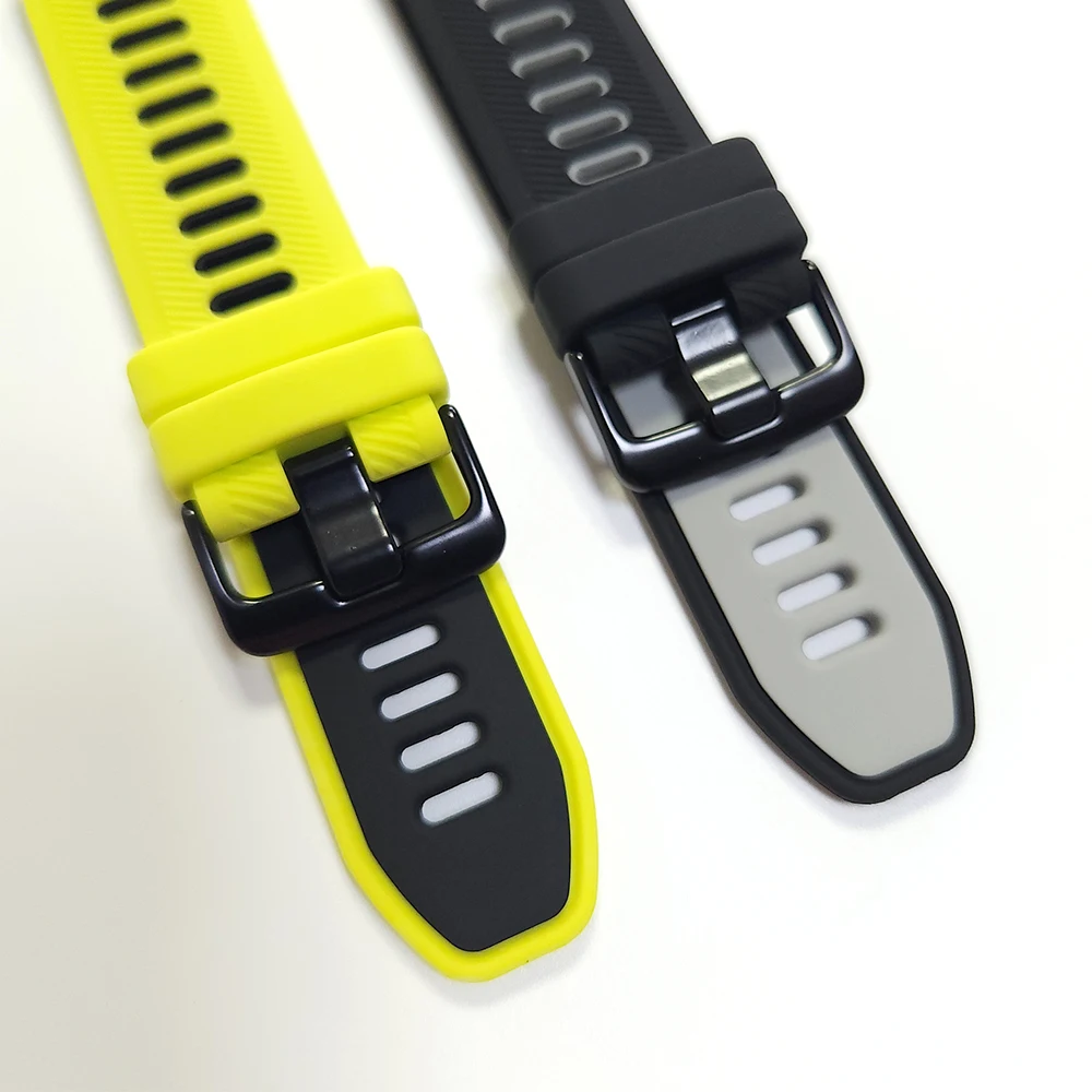 Replacement Watch Band For Garmin Forerunner 965 955 Solar 945 935 745 22mm Two Tone Sports Silicone Strap Bracelet Accessories