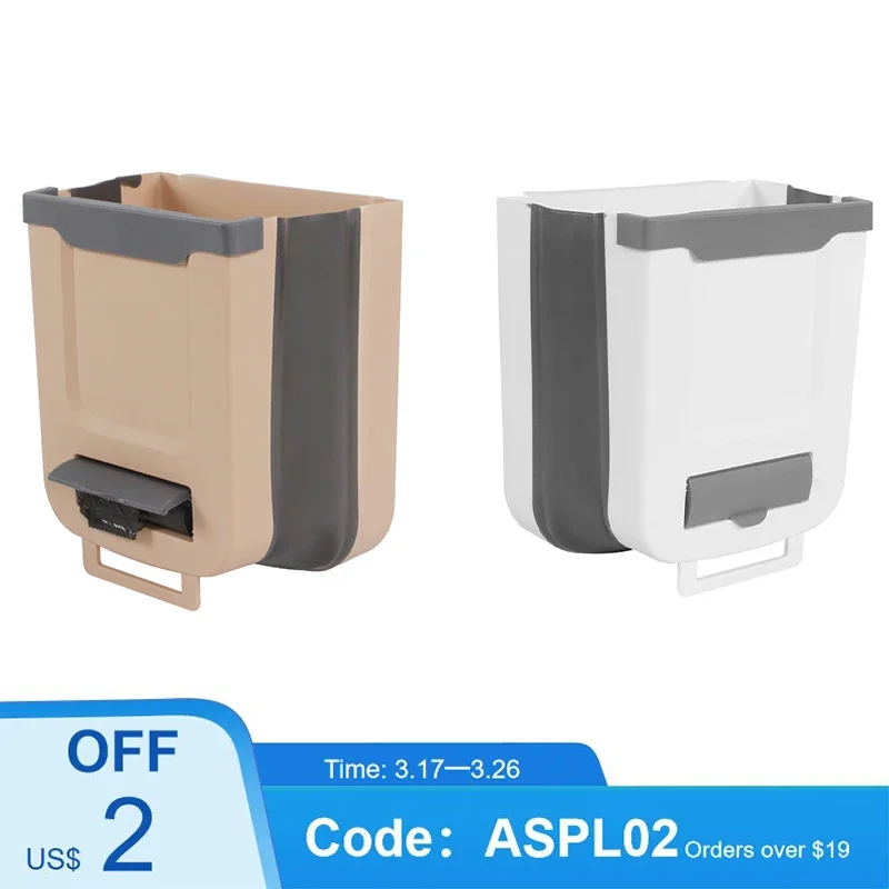 

Foldable Trash Can - Large-Capacity PP Material, Easy-Clean & Compact for RV/Caravan/Motorhome/Camping Car/Kitchen