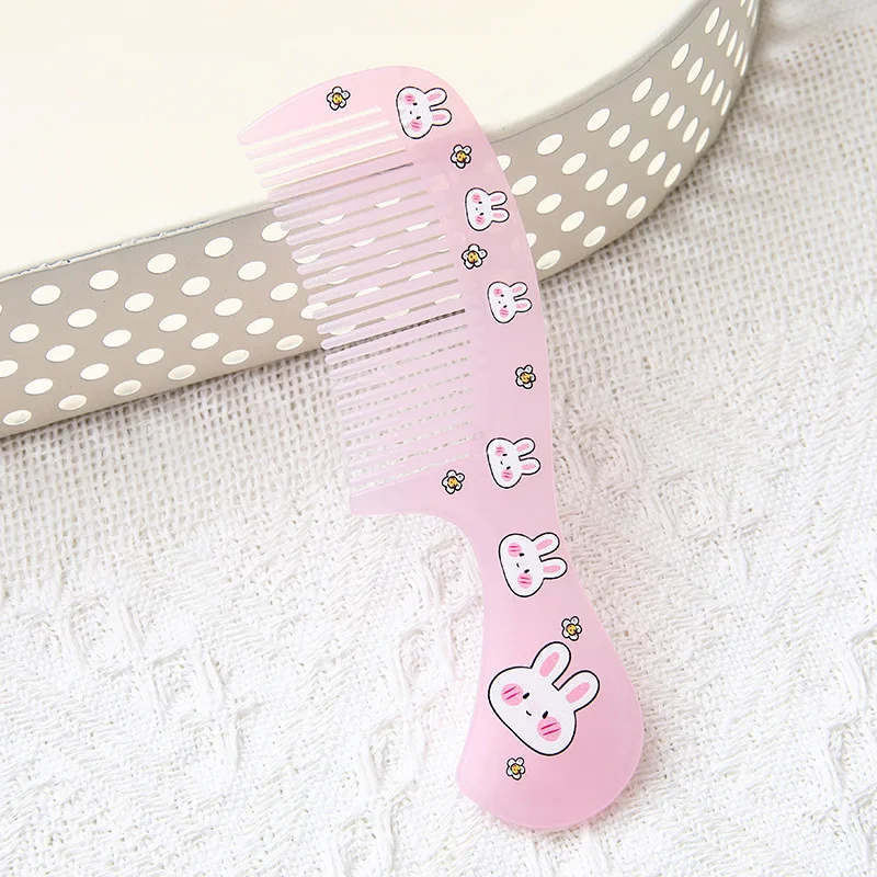 

Cute Cartoon Plastic Comb Children Student Dormitory Small Comb Household Portable Women Straight Hair Anti Static Pocket Comb