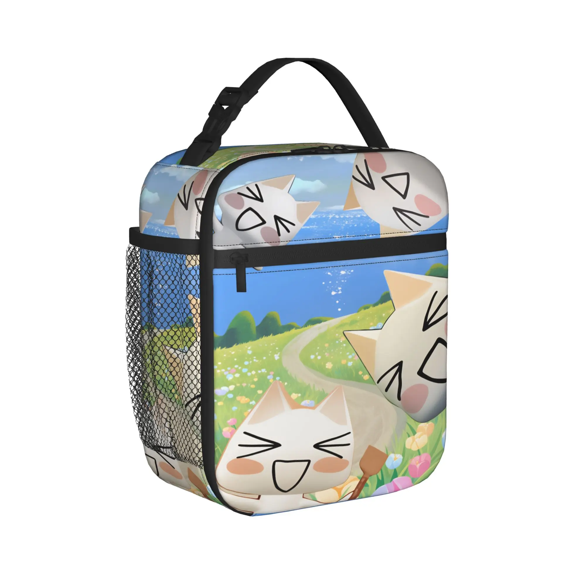 Toro Inoue Cat Lunch Bag  Portable Insulated Lunch Box Adult Travel Custom Cooler Bag Vintage Oxford Tote Food Bags