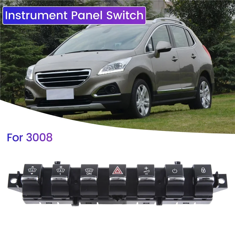 

Durable-For 3008 Flight Key Instrument Panel Switch Emergency Light Button Air Outlet Piano Key Multifunction Key Access