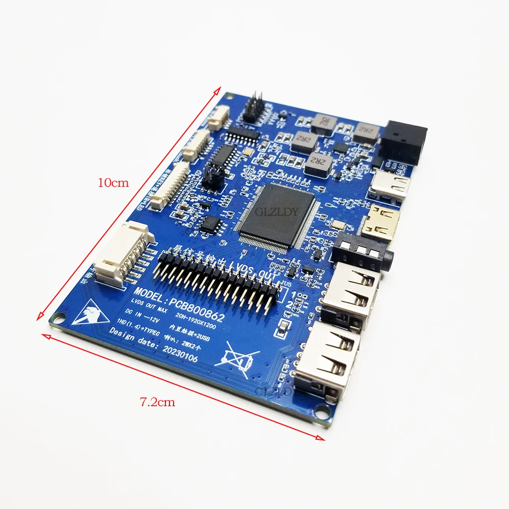 40 pin LVDS LCD monitor portable LCD controller board game display panel driver HDMI TYPE-C USB controller 1366*768 1920*1080 view 3