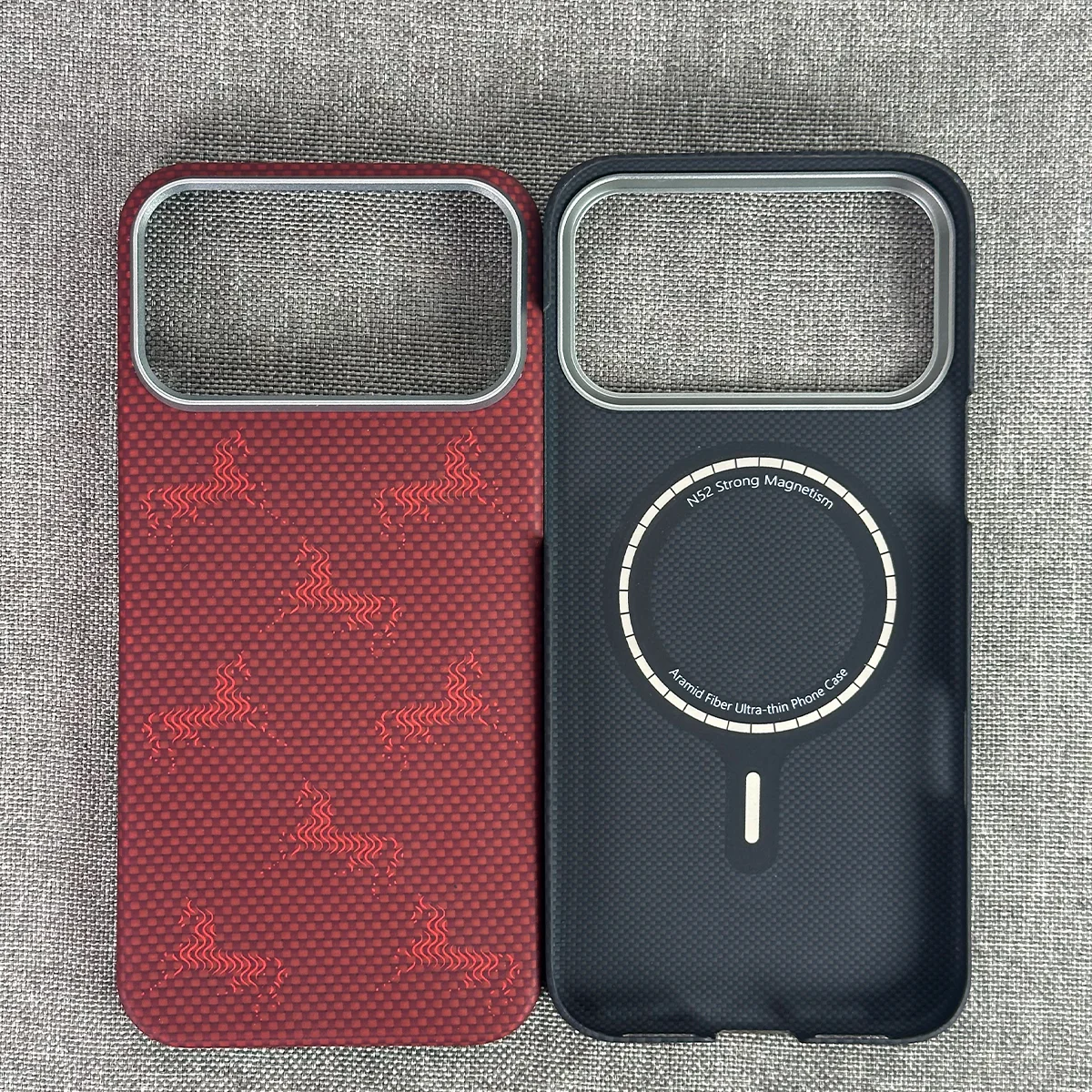 Kevlar Aramid Fiber Genuine Leather Phone Case For iPhone 17 Pro Max 17 Pro Ultra Thin Anti-Scratch Shockproof Full Protection C - view 3