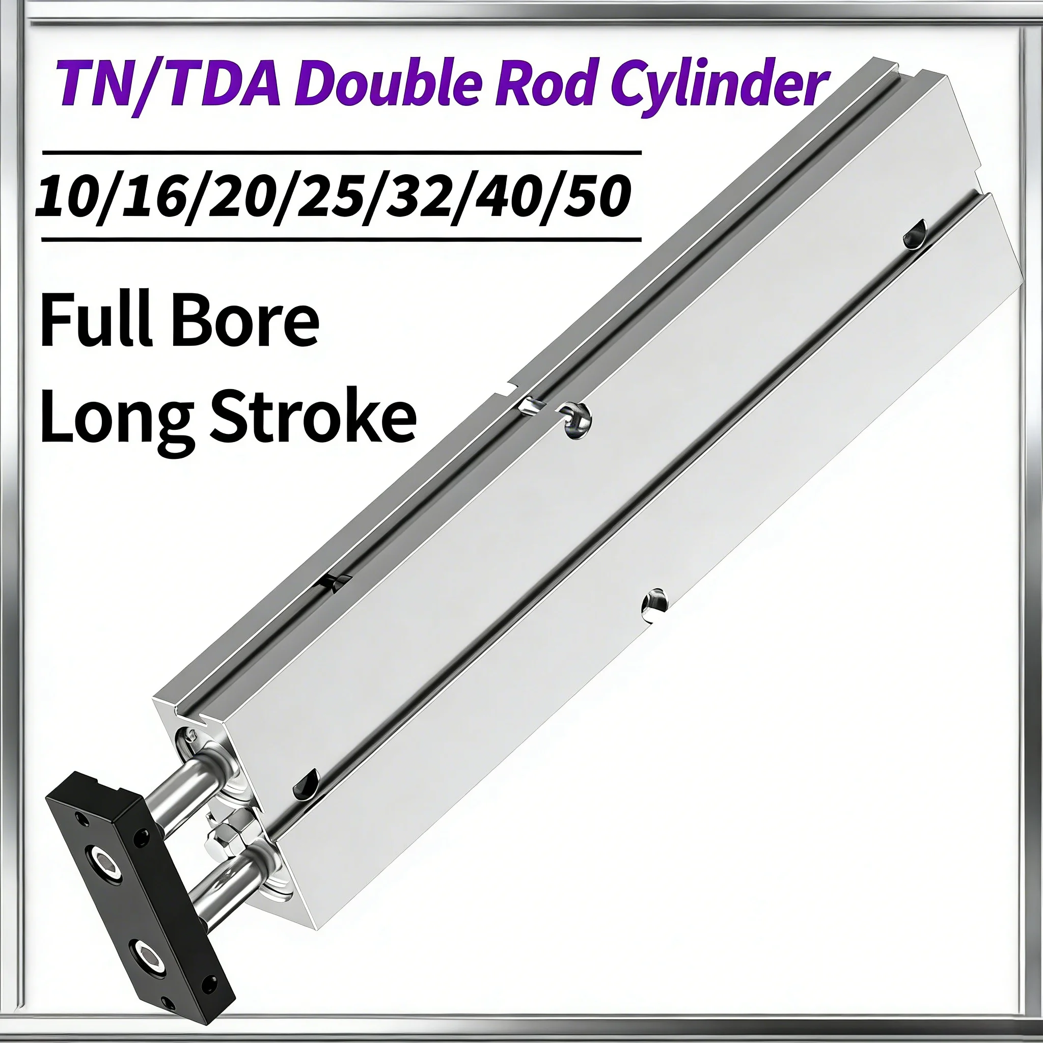 シリンダーロングストローク拡張ダブルシャフトダブルロッドtn-tda10-16-20-25-32-200x300x500s