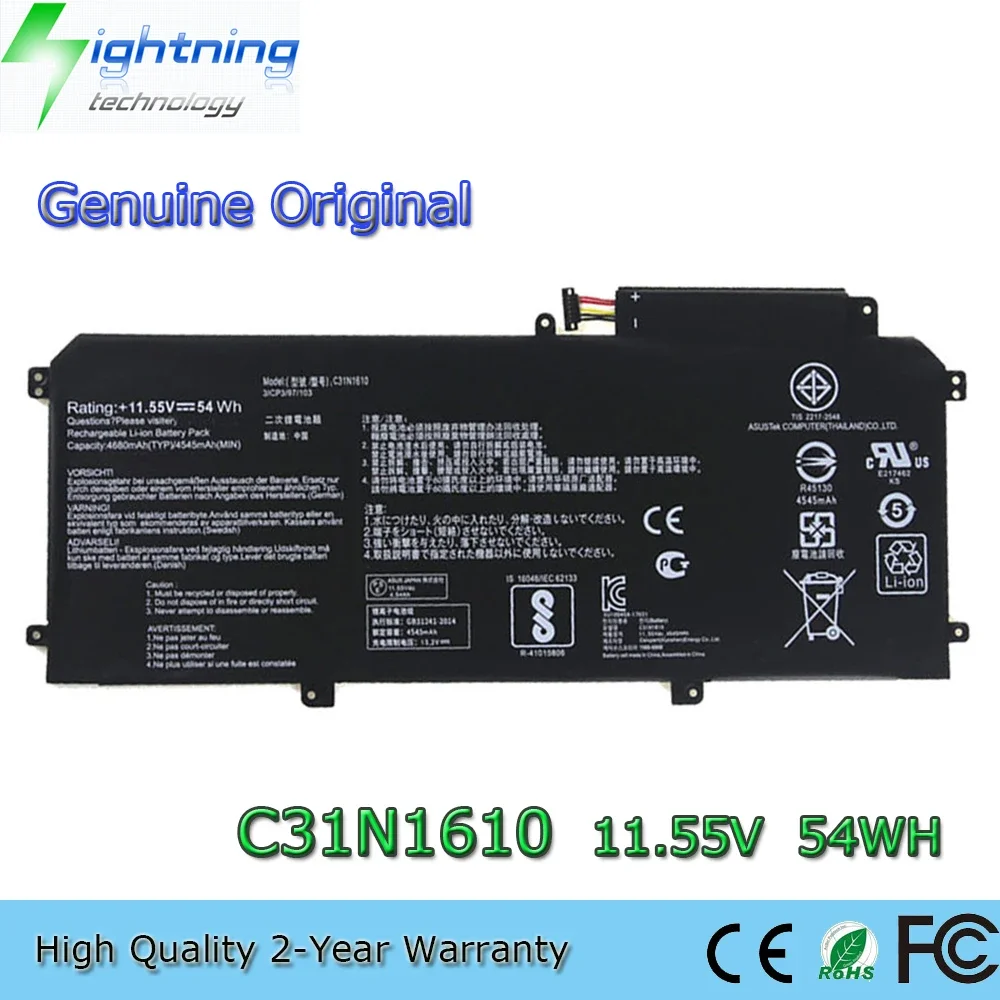 New Original C31N1610 11.55V 54Wh Laptop Battery for Asus ZenBook UX330CA-FC009T UX330CA-FC020T UX330CA-FC030T