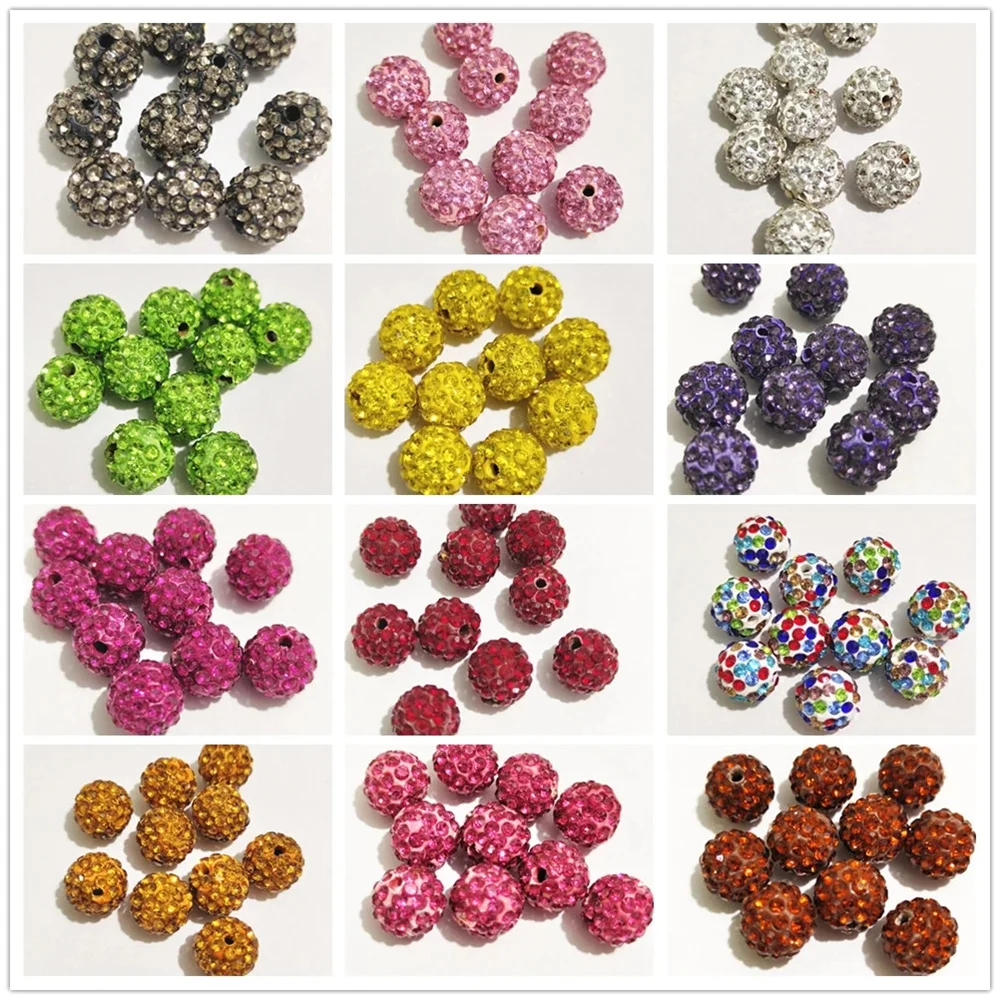 wholesale 10mm 100pcs diamond spacer beads for DIY handmade clothing and apparel