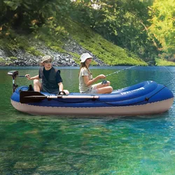 2 Person WILDRIVER fishing boat thick PVC inflatable boat kayak dinghy raft paddle foot pump bag motor mount engine