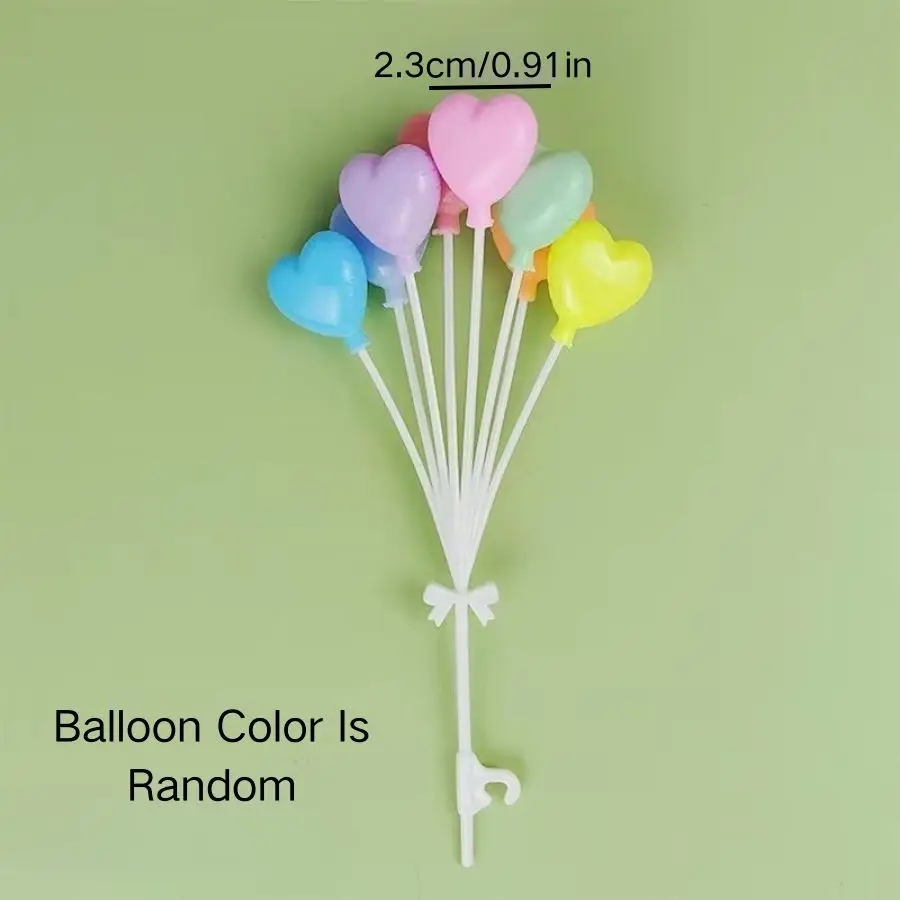 الإبداعية البلاستيك الملونة التعميم بالون كعكة زينة زخرفية عيد ميلاد الأطفال الحب بالون حفلة الخبز المساعدة
