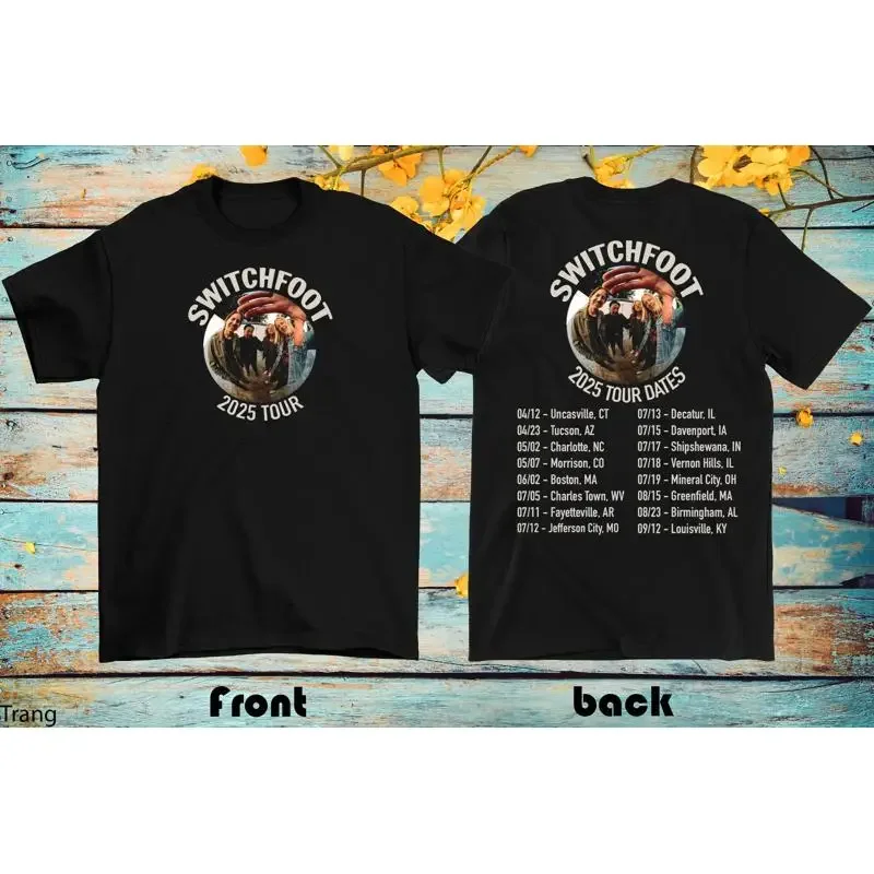 2 Sides Switchfoot Band 2025 Tour T Shirt Classic Black S 5Xl 1V0158