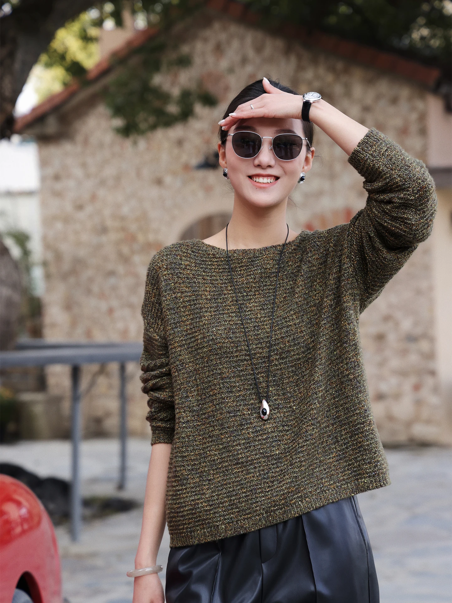 

Женский вязаный свитер Lu Casual из шелка и шерсти, с круглым вырезом, длинными рукавами, свободного кроя, мягкий и удобный, новинка весенней коллекции