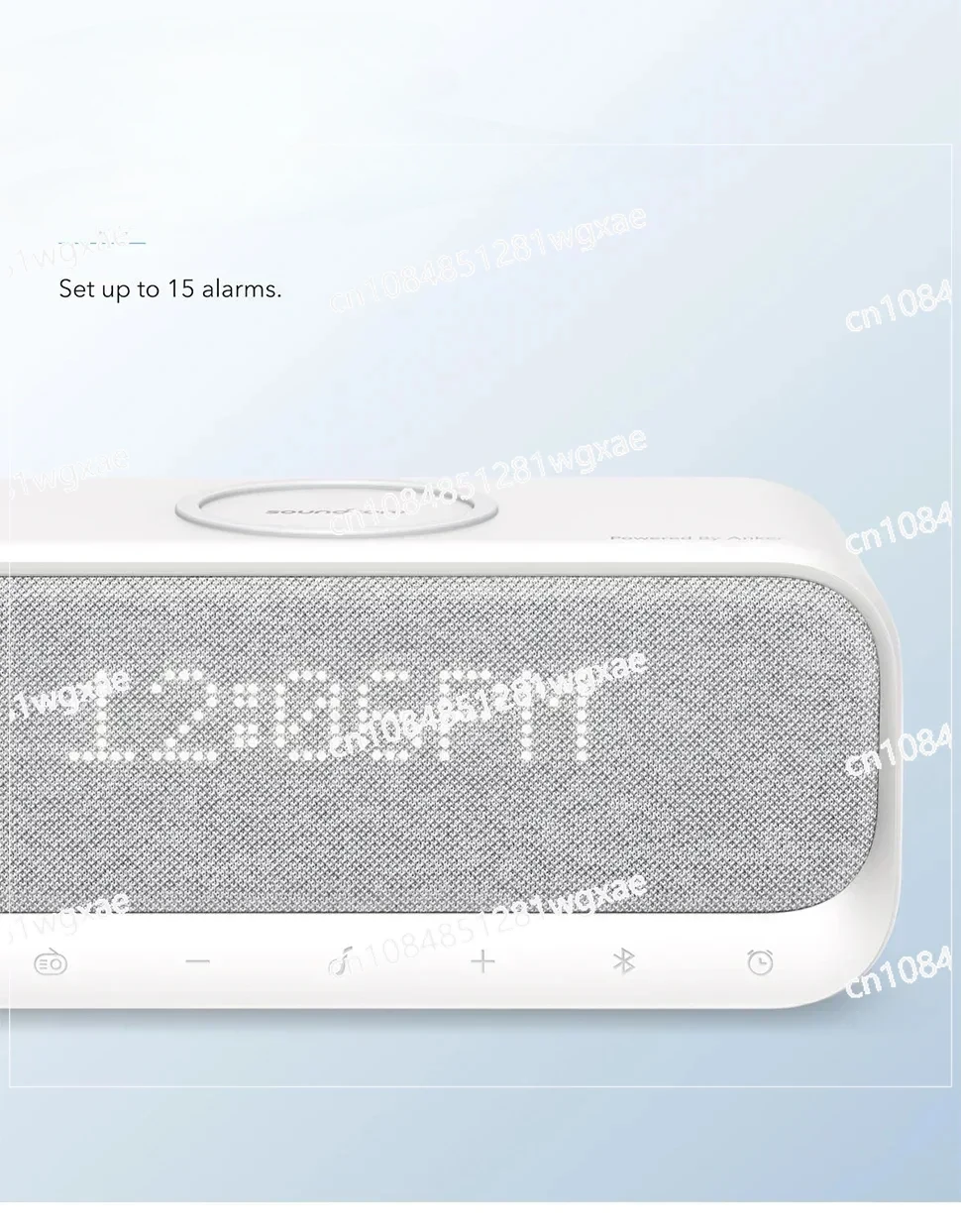 Wake Up Speaker for Ankle Power, Equipped with Alarm Clock, Stereo, FM Radio, White Noise