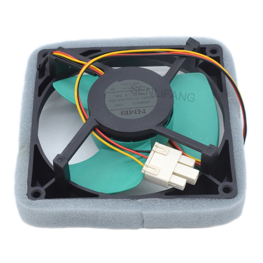 125MM Square Fan 4715JL-04W-S29 5G06A72 DC 12V 0.23A 125x125MM 3Wires Cooling For NMB