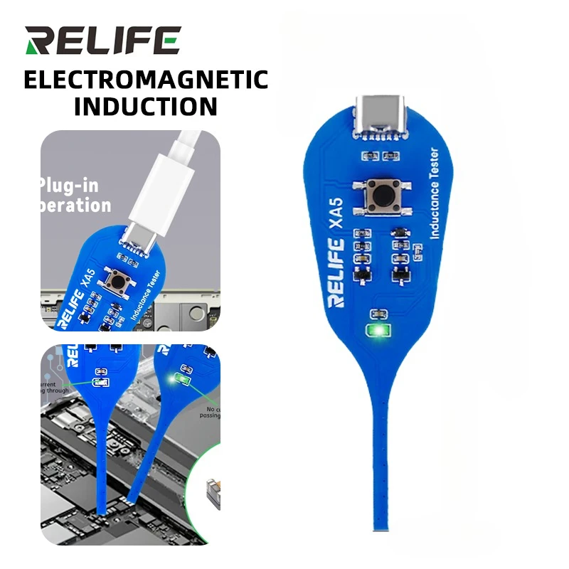 RELIFE XA5 Inductance Tester Non-Contact Fault Detector for Phone PCB Motherboard Repair Diagnostic Tool