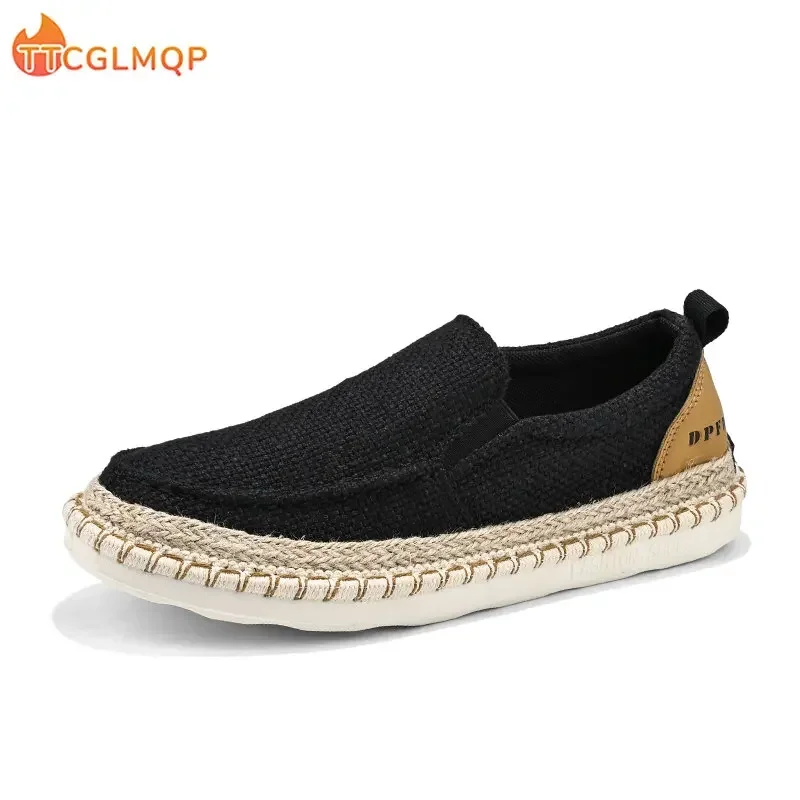 Men Espadrille Shoes Summer Men Canvas Shoes Breathable Men\'s Casual Shoes Slip On Sneaker Graffiti Espadrilles Footwear Flats