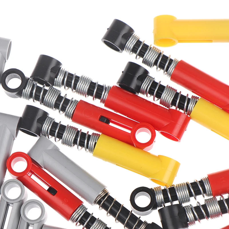 10 Stück Technik-Bausteine Stoßdämpfer Hart Weich Feder Bausteine Kompatibel mit Auto-Rad Mechanisches Spielzeug – Detail 12
