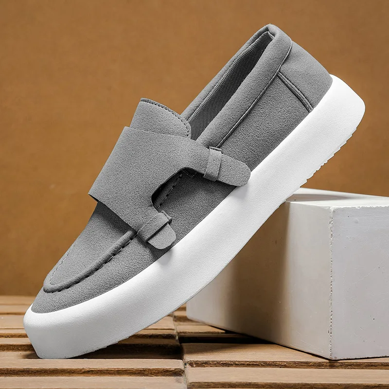 

New men's breathable bean shoes, fashionable casual shoes, youth trendy single shoes, British-style casual shoes