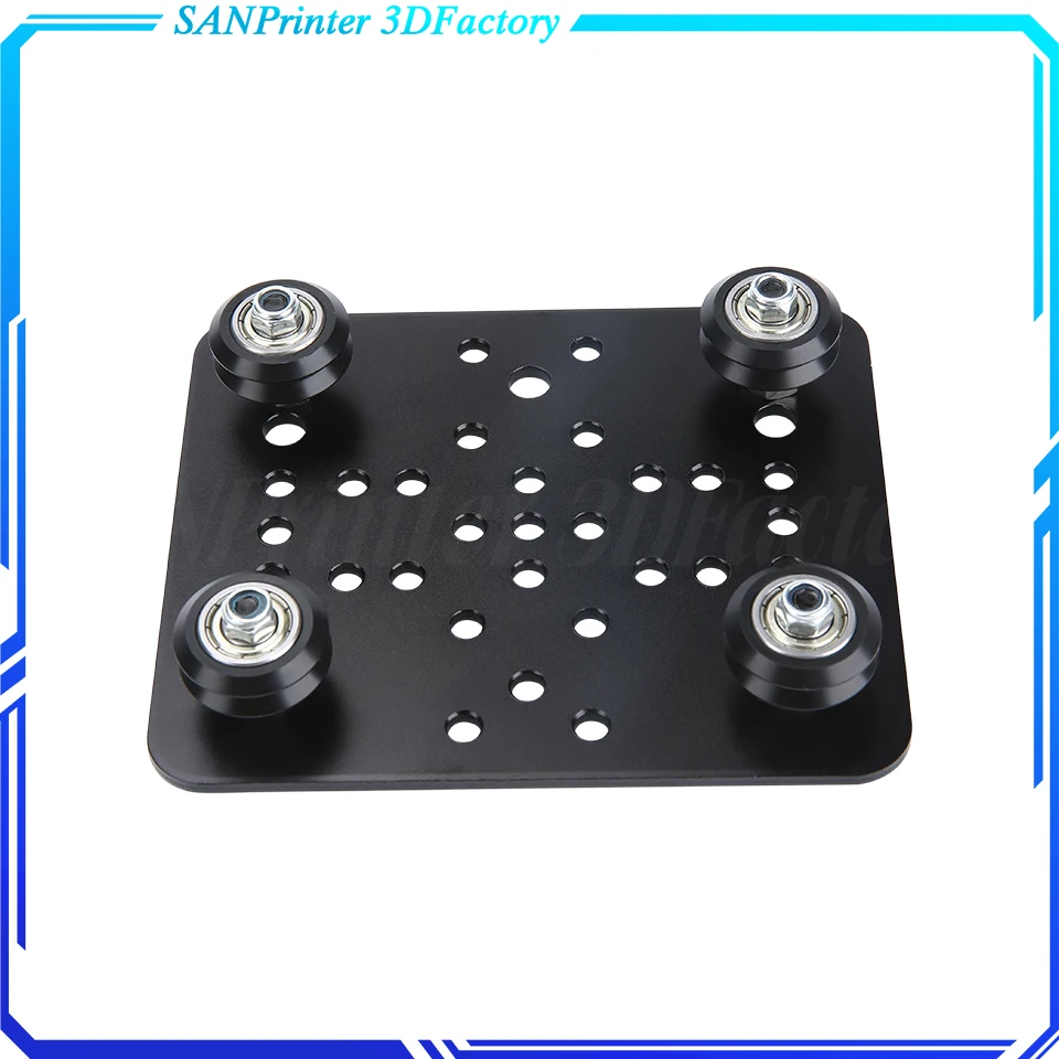 V-Slot Gantry Set 20-40mm Gantry Plate With Wheels For Aluminum Profiles 2040 4040 Vslot Aluminum Plate Kits 3D Printer Part