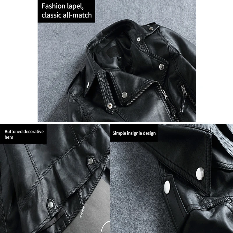 Frühling Herbst Frauen Kurze Schwarz PU Jacke Gothic Punk Stil Mode Motorrad Leder Jacke Casual Wilden Mantel Goth Winter Mäntel