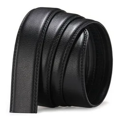 Men Automatic Buckle Belt 130cm Fashion Lychee Pattern No Buckle Belt Male Leather Strap Jeans Belt High Quality Belts Gift 2024