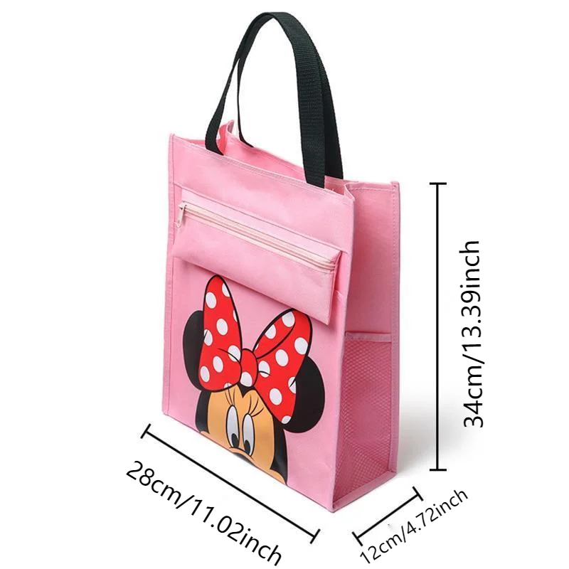 Disney Mickey Minnie Mouse  Daisy  Donald Handbag Cartoon Book Pencial Stationery Storage Bag Back to School Classroom Bag