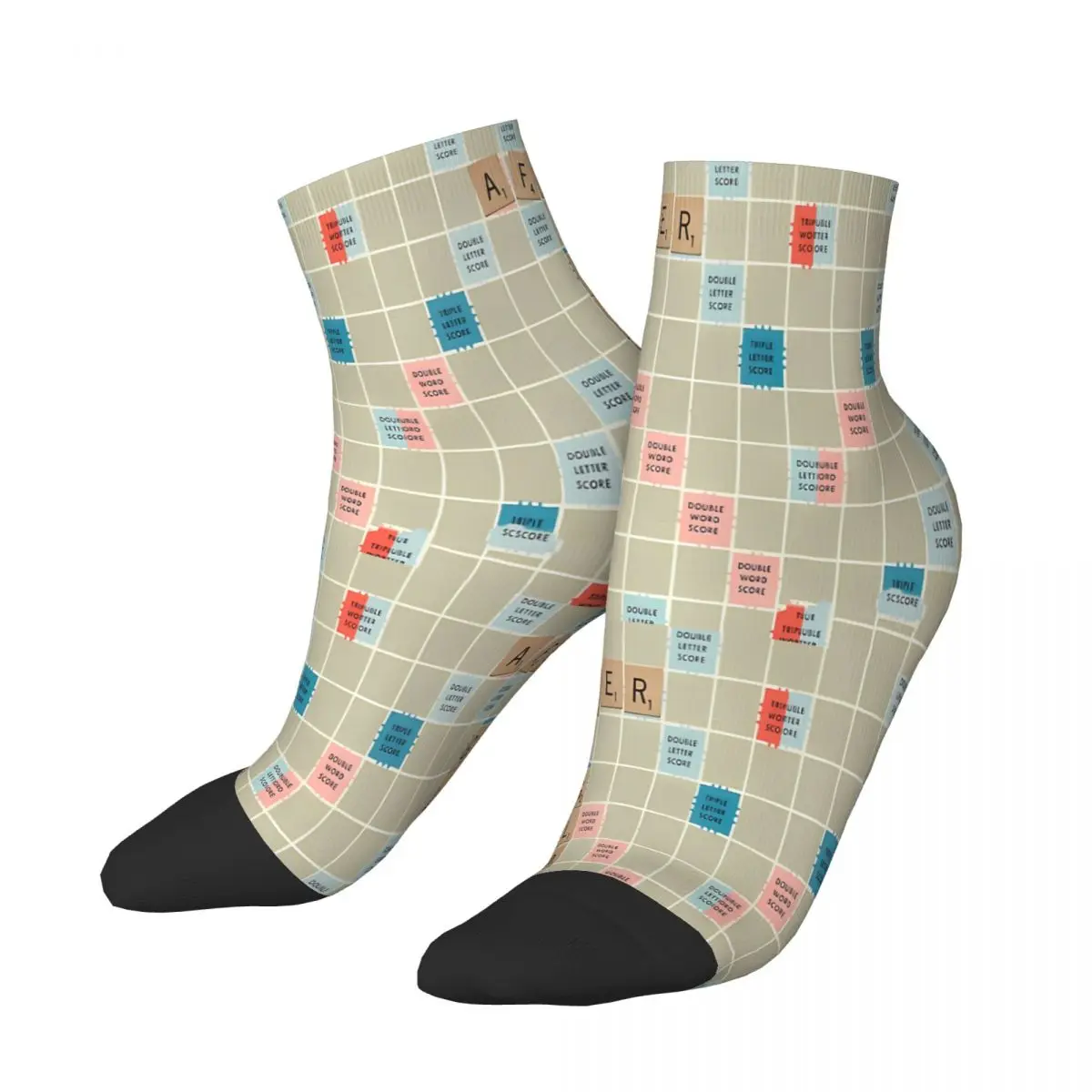 Afterglow Scrabble Ankle Socks Male Mens Women Autumn Stockings Harajuku