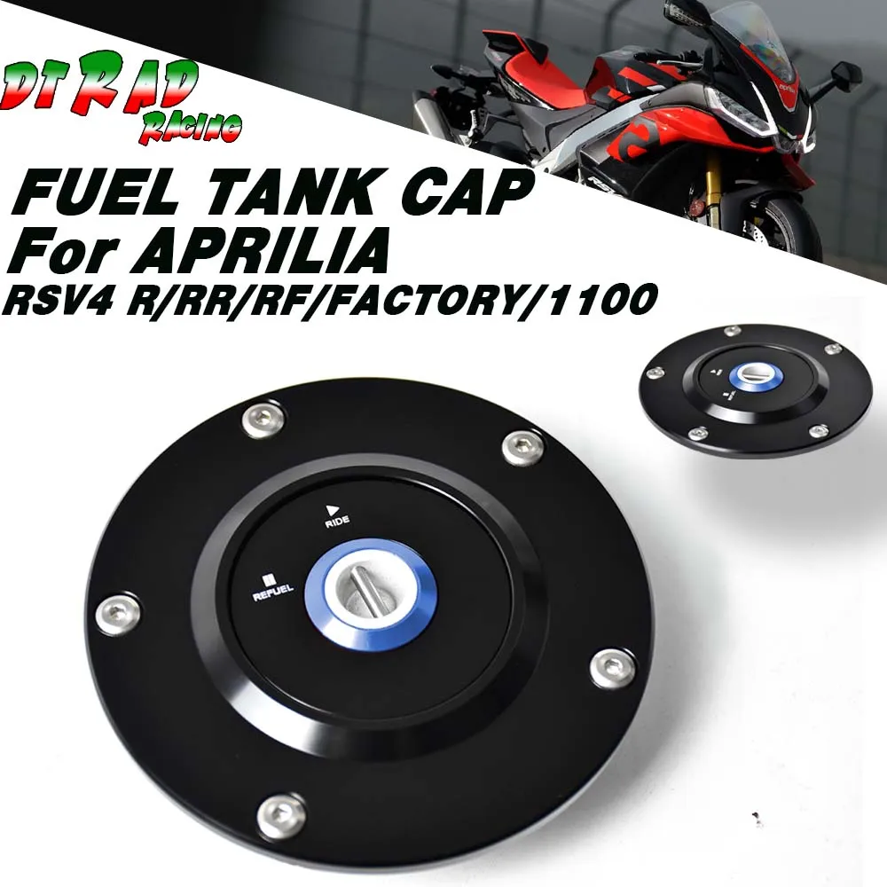 New For APRILIA RSV4 R/RR/RF/FACTORY/1100 2009-2023 Motorcycle Anti-Theft Fuel Tank Cap Key Gasoline Plug Locking Oil Gas Cover