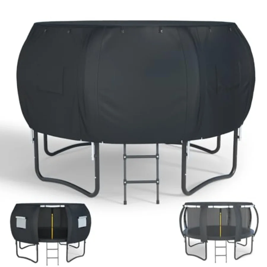

trampoline cover with ventilation windows open design for 12ft eight-bar circular trampolines sunshade storage protection