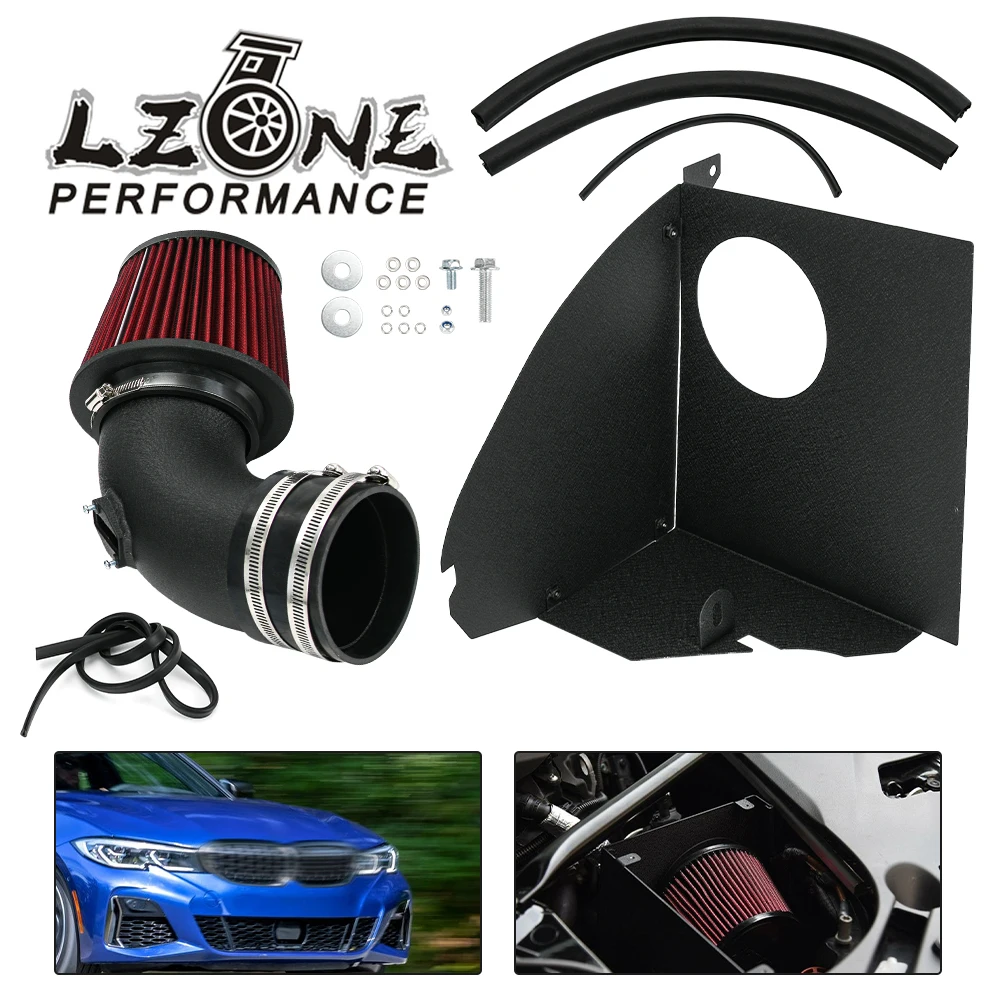 

Комплект 4-дюймовой системы впуска холодного воздуха из алюминиевого сплава для турбодвигателя BMW B58 3.0L M340i M440i M240i 19-22 с теплозащитным экраном