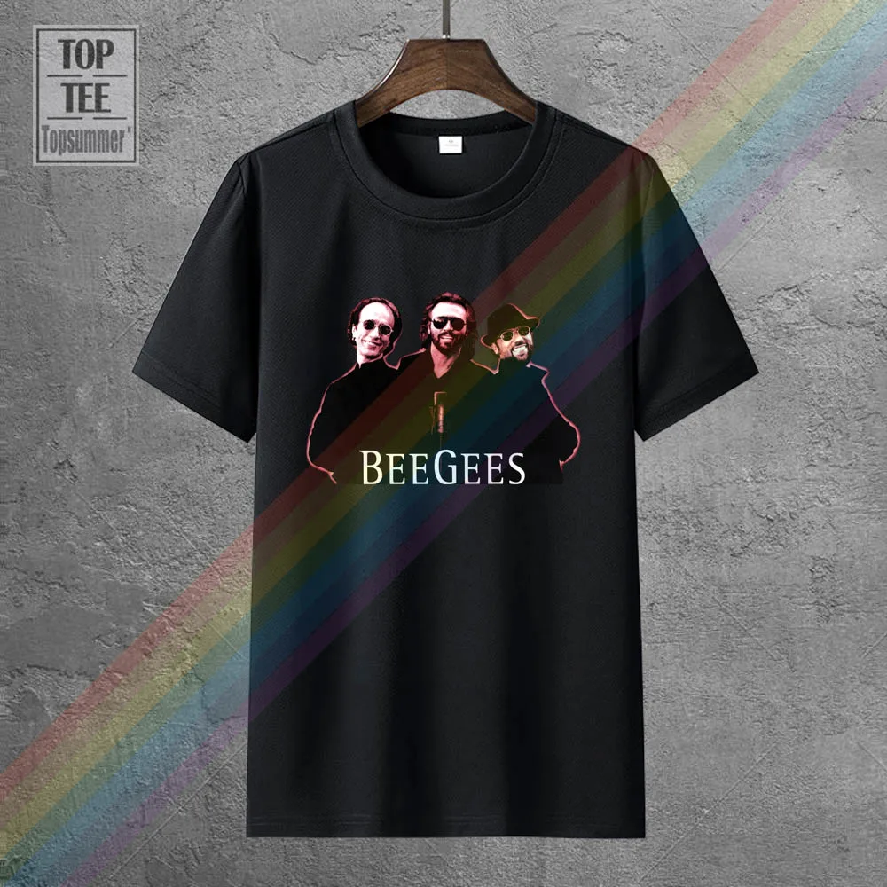 Bee Gees Movie Mens Tee Shirt Fitness Clothing T Shirts Cool Logo T-Shirt 100% Cotton T-Shirts Short Shirts For Men