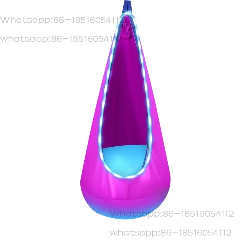 

Светящийся портативный подвесной стул, светодиодный гамак, надувные подвесные детские одиночные гамаки, плюшевые домашние качели-гамаки с подсветкой