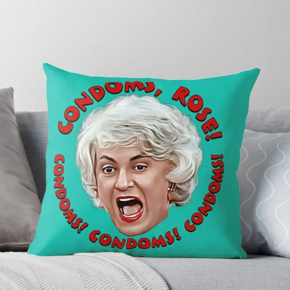 Golden Girls- Condoms, Rose! Throw Pillow Christmas Pillows ornamental pillows for living room pillow