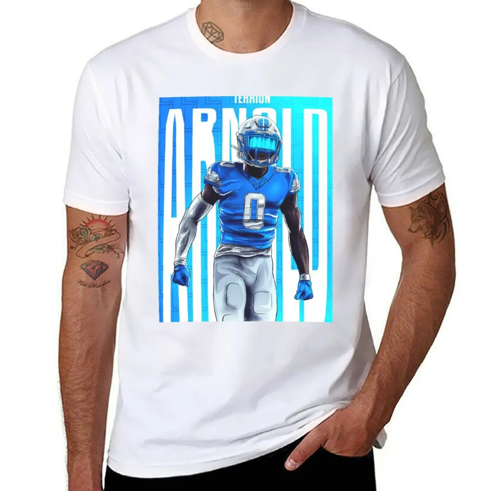 

Lions CornerBack Terrion Arnold T-Shirt t shirts for man graphic vintage man tshirt cotton t shirts man 100% T-Shirt