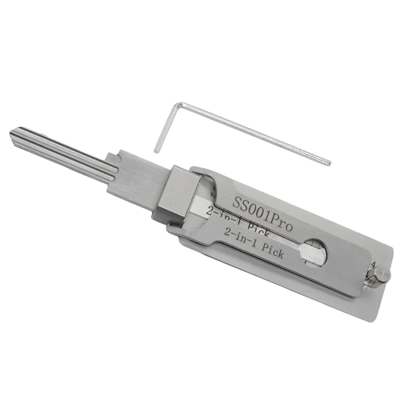 Lishi SS001Pro 2 in 1 Locksmith Tool Lock Pick & Decoder Flat Milling for Home Door Civil Lock