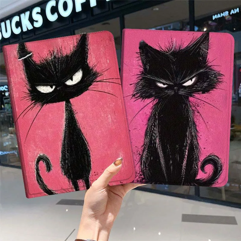 

Art Pink Black Cat Popular For Samsung Galaxy Tab A7 A A8 A9 A11 S6 S11 10.1 10.4 10.5 Inch Lite PLus Soft Tablet Case Gift