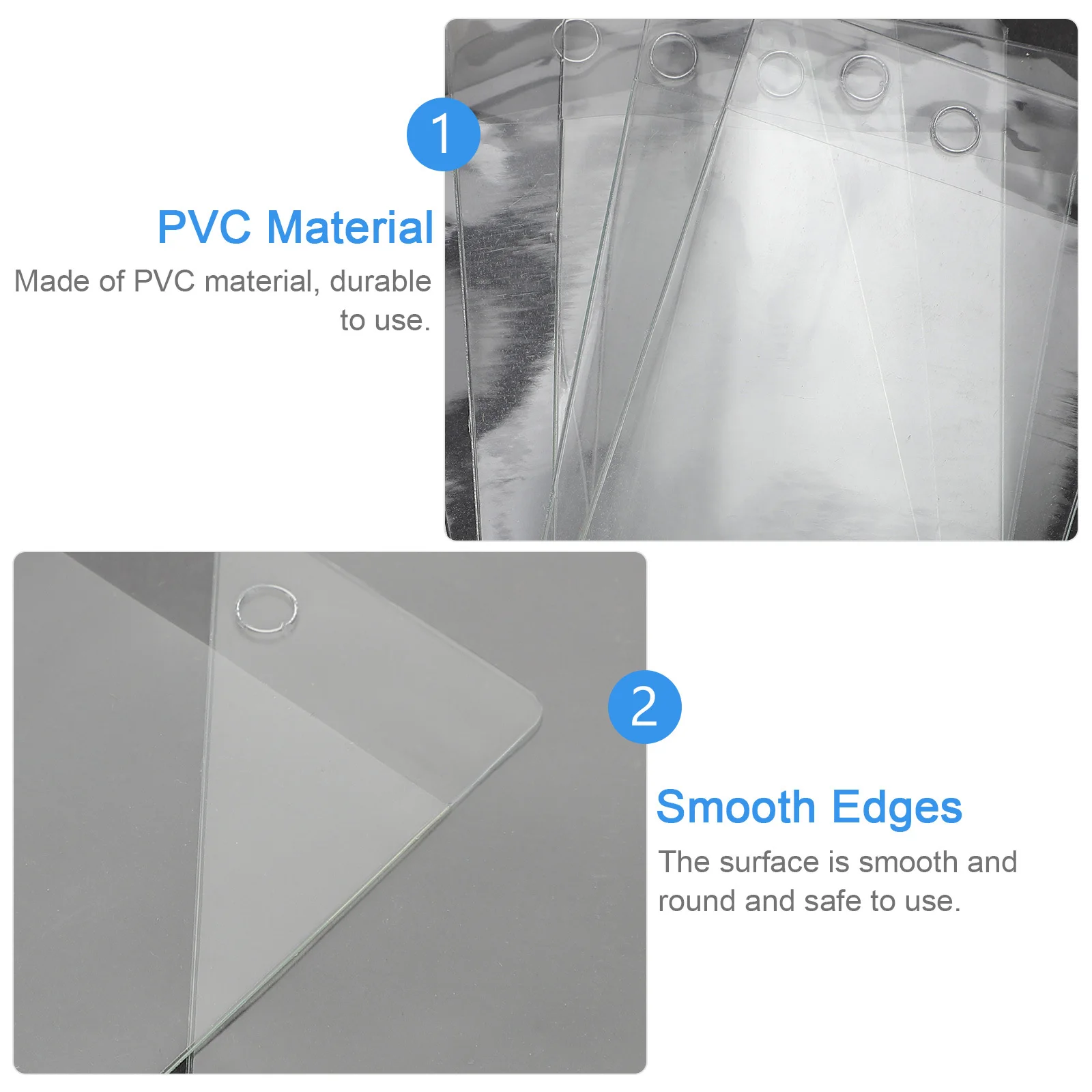 100 قطعة أكياس العلامات البلاستيكية واضحة جيوب بطاقة قابلة لإعادة الاستخدام واقية التسمية يغطي لبطاقات الفهرس السبورة مكتب تصاعد المنظم