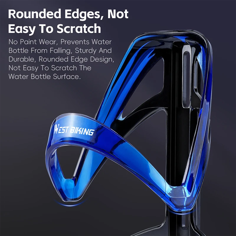 WEST BIKING Bicycle Bottle Bracket Durable Water Bottle Holder PC Lightweight Wear-Resistant One-piece Molding Bike Bottle Cage