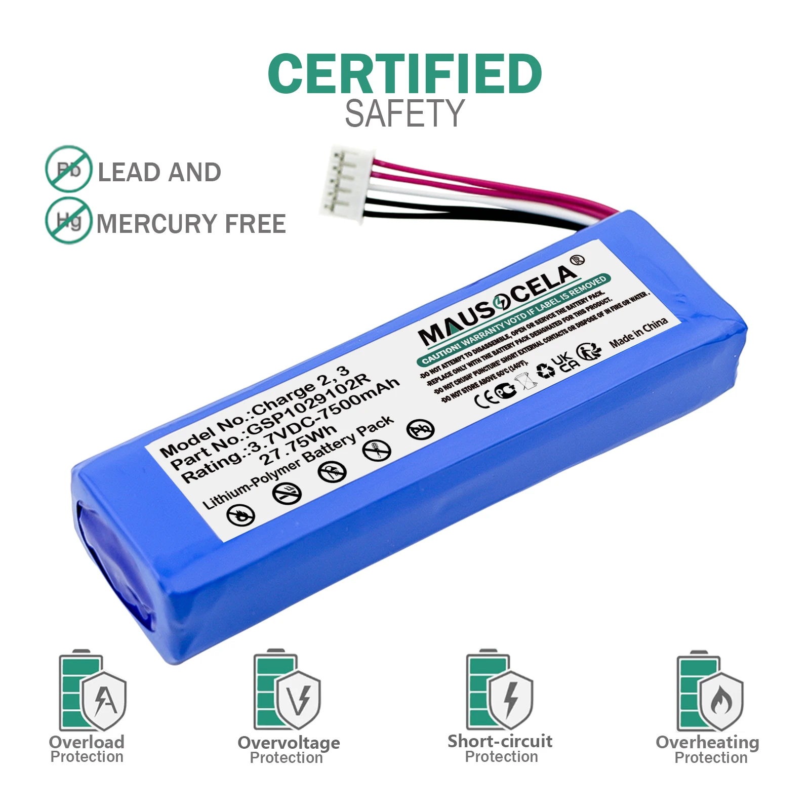 7500mAh Speaker Battery For JBL:GSP1029102R,P763098,Charge2+,Charge 2 Plus,Charge 3 2015,Charge 3 2015 Version,Charge 2,+Toolkit
