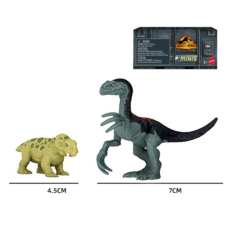 Original Jurassic World Domination Mini Dinosaur Model Anime Figure Tyrannosaurus Rex Boy Toys for Children Scytheosaurus Raptor