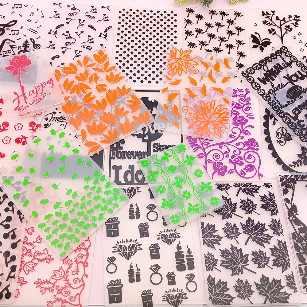 Aluminium Prägung Ordner Blatt Blume Herz Scrap booking hand geschöpftes Papier Handwerk geprägte Paneele
