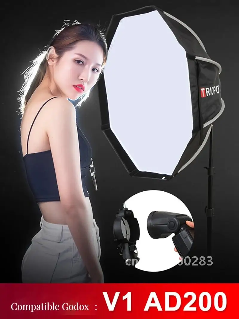 TRIOPO Softbox KX55CM KX 65CM 90CM Octagon Umbrella Light Box For Godox AD200 V1 Speedlite Flash Light Photography Photo Studio